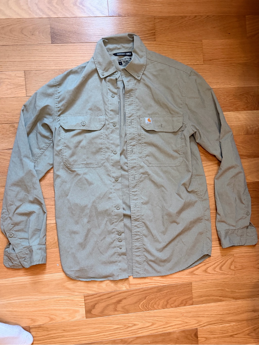 Carhartt Tan Button-Up Work Shirt